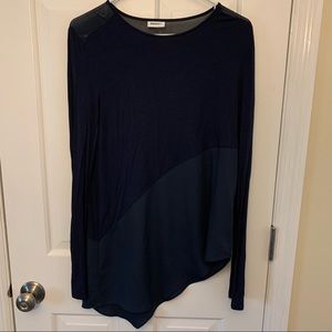 DKNYC Mixed Media Navy Shirt